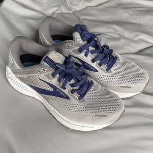 Brooks Gray and Dark Purple Sneakers